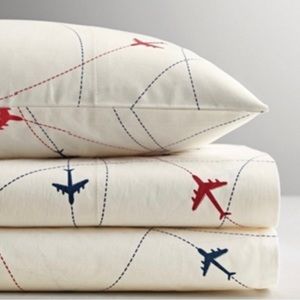 🆕 RH Baby Airplane Route Crib Sheet